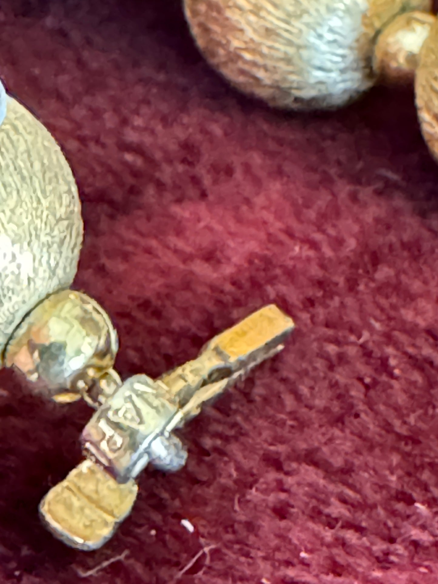 Vintage Napier Gold Plated Fluted Bead Necklace — Signed Clasp, circa 1950s–60s