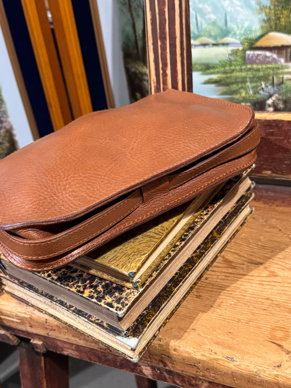 Madewell Simple Crossbody Bag in Brown Pebbled Leather
