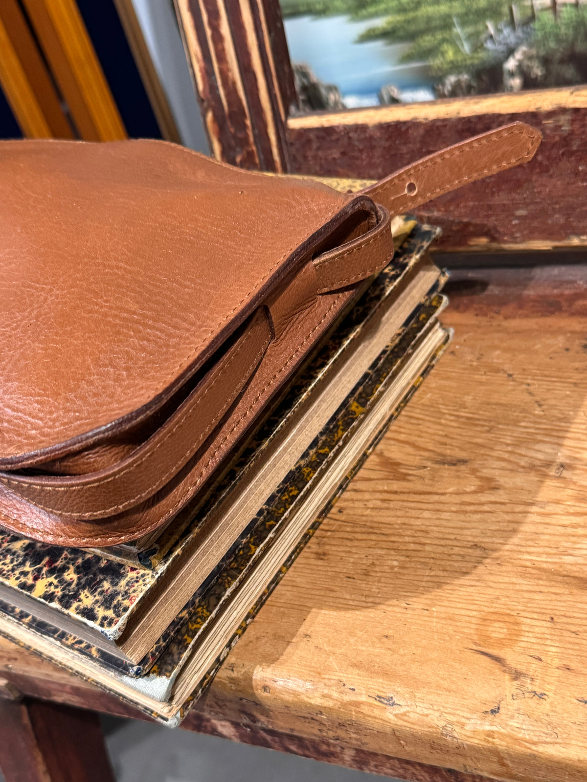 Madewell Simple Crossbody Bag in Brown Pebbled Leather