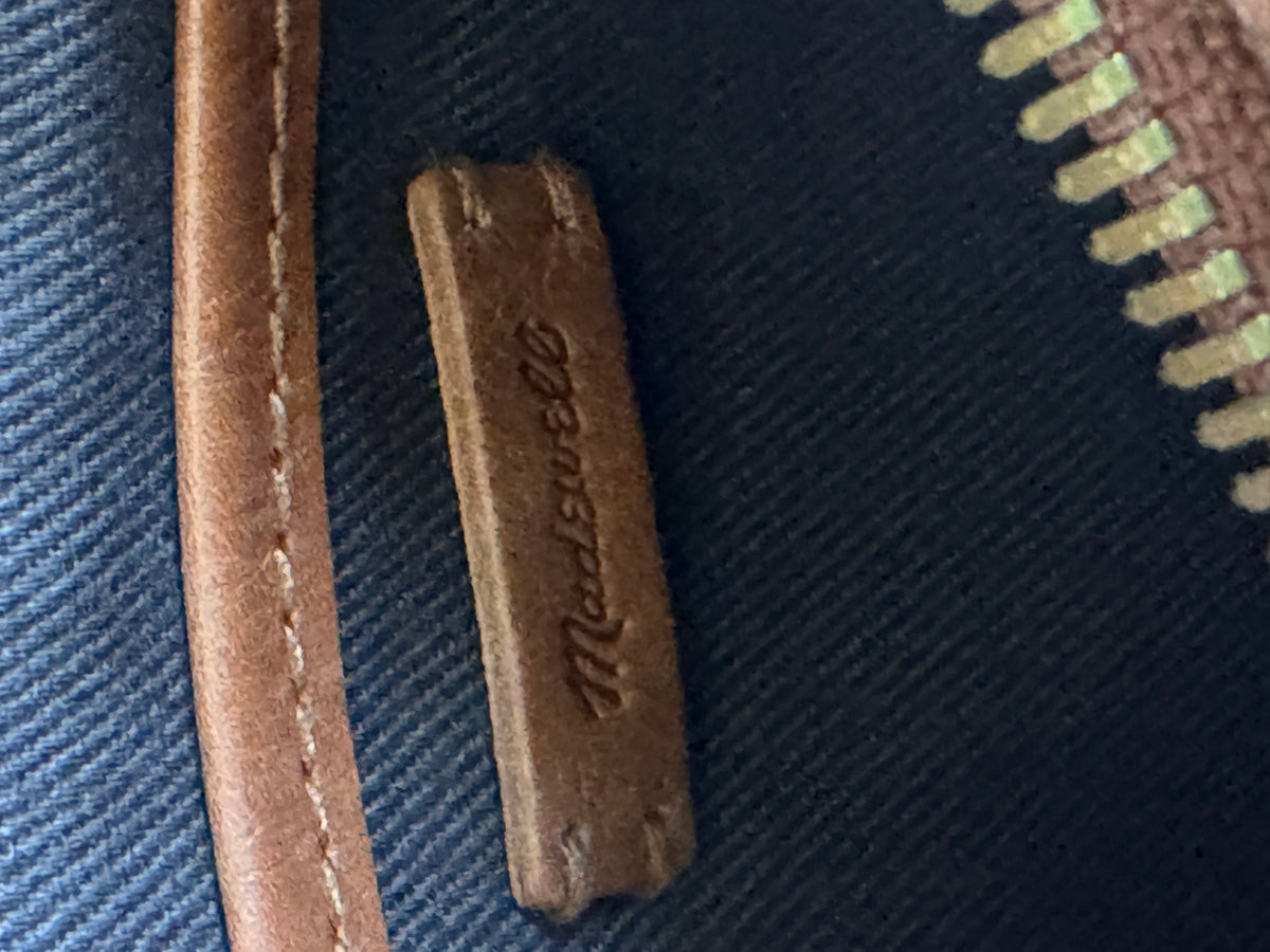 Madewell Simple Crossbody Bag in Brown Pebbled Leather
