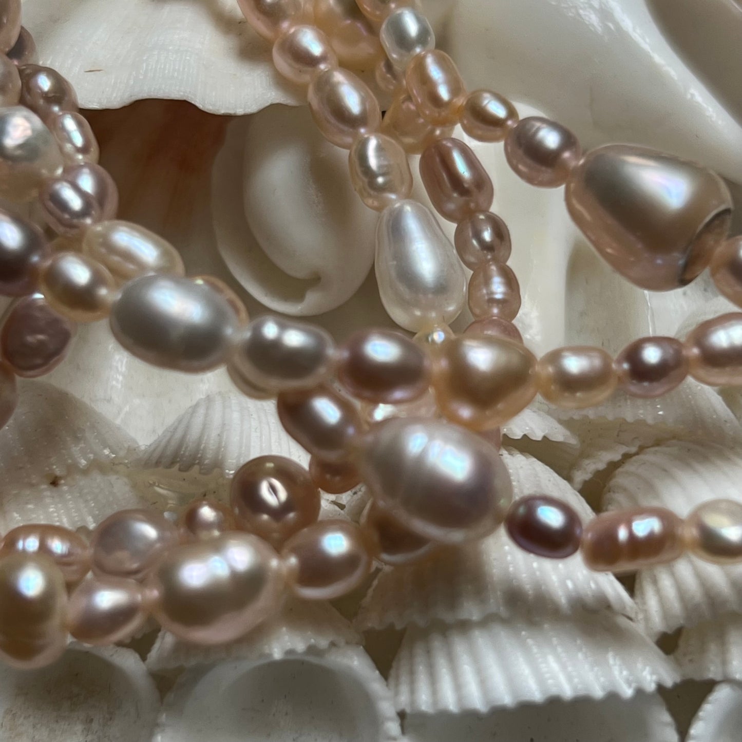 Vintage 72" Pink Freshwater Pearl Endless Necklace
