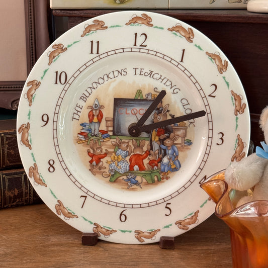 Royal Doulton English Bone China The Bunnykins Teaching Clock