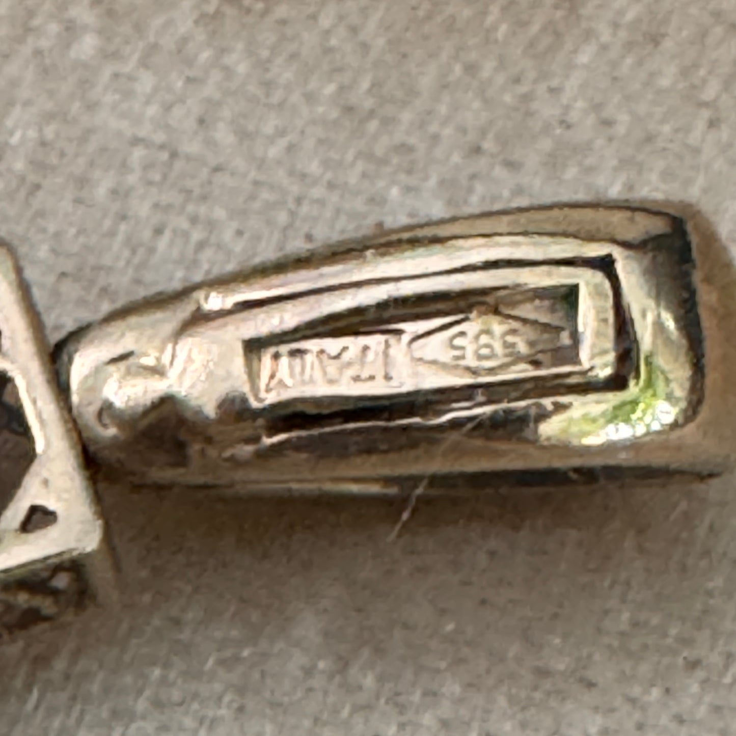 Vintage Italian 14K Yellow Gold Cross Pendant