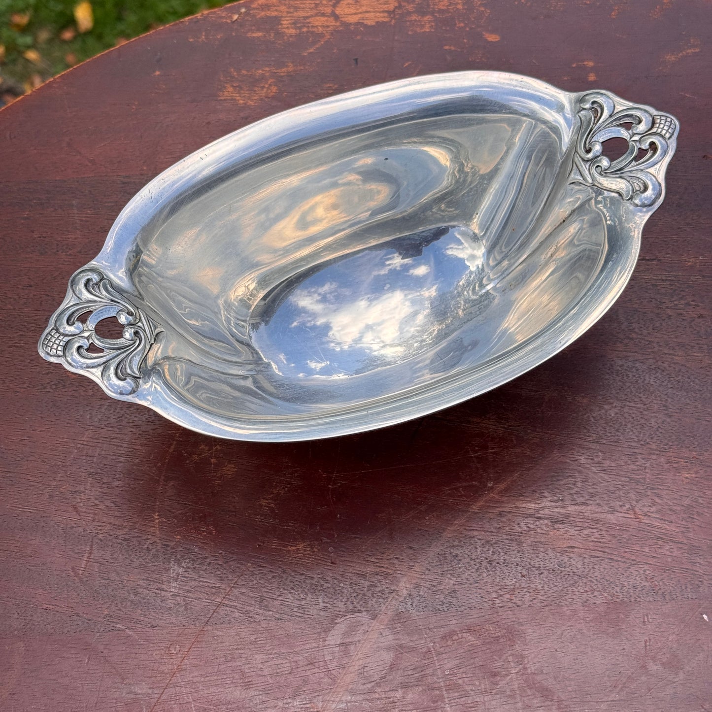 Royal Danish Sterling Silver Mayonnaise Bowl with Monogram