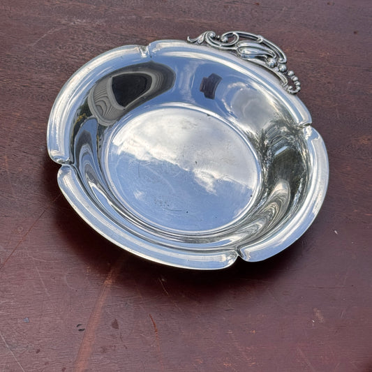 Wallace Sterling Silver Art Nouveau Floral Candy Dish