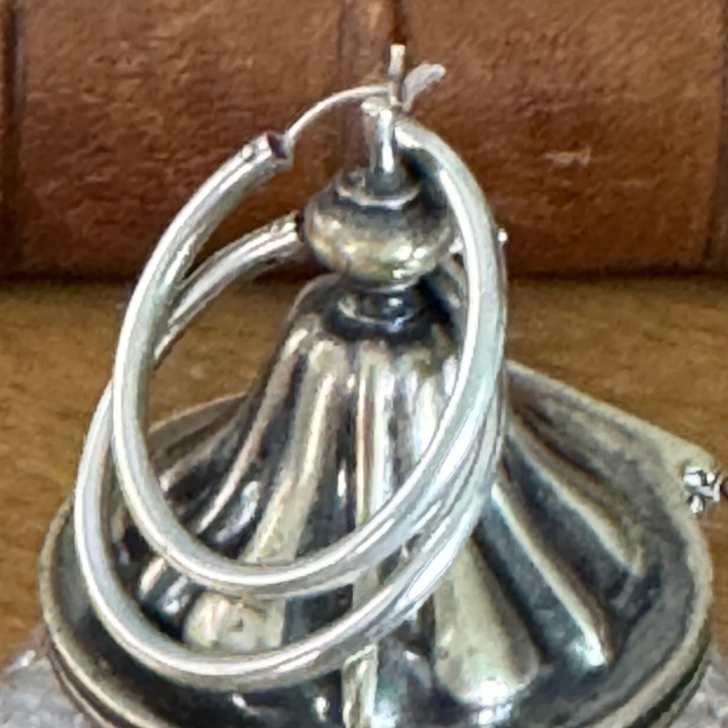 Vintage Sterling Silver Hoop Earrings