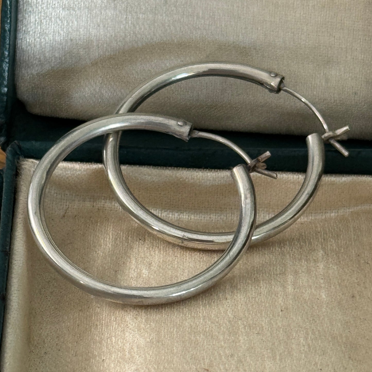 Vintage Sterling Silver Hoop Earrings