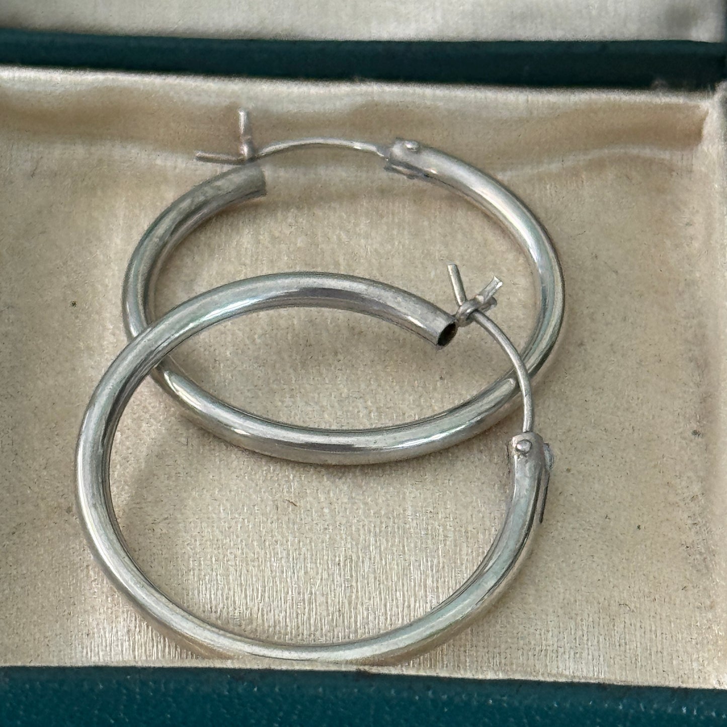 Vintage Sterling Silver Hoop Earrings