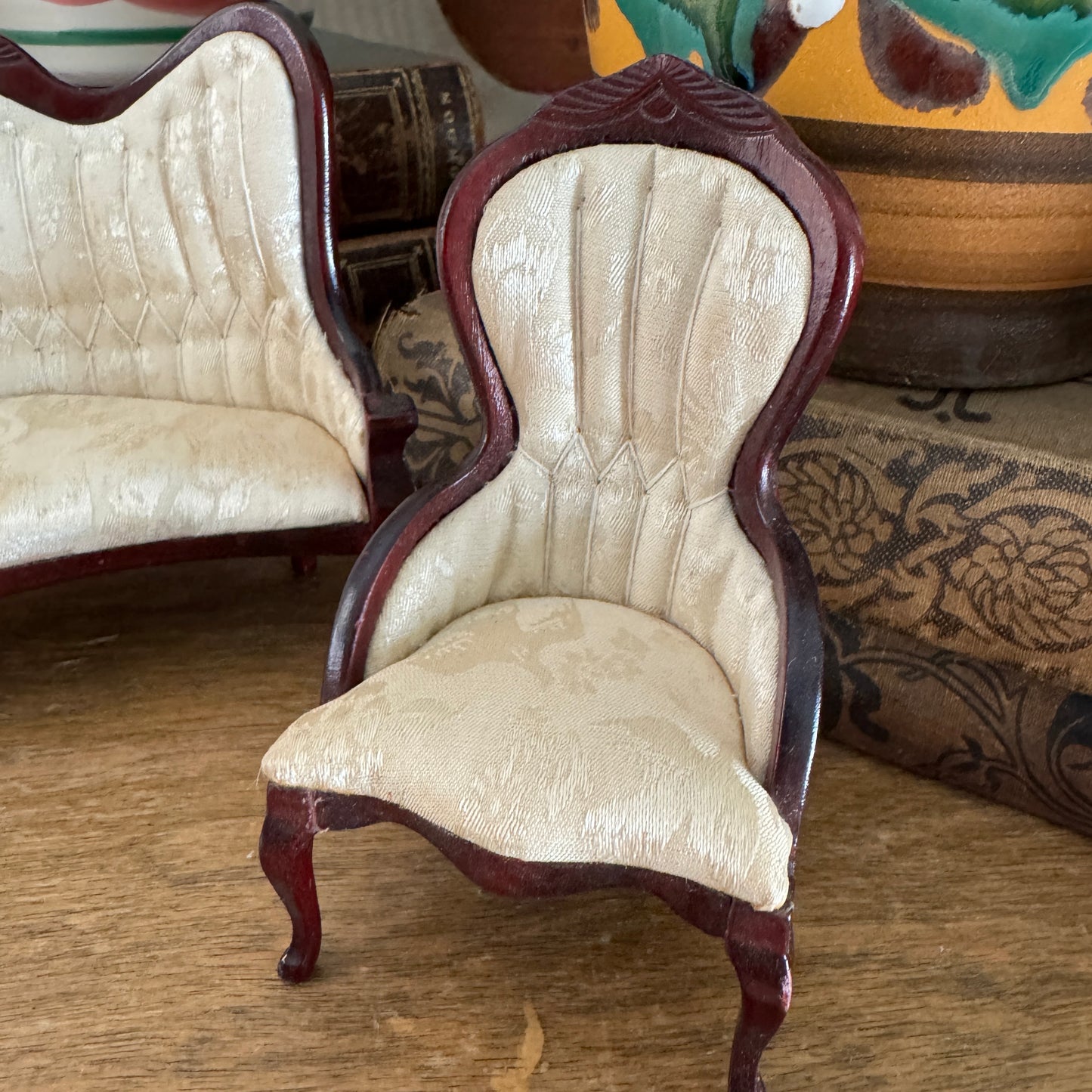Vintage Dollhouse Victorian Parlor Living Room Set