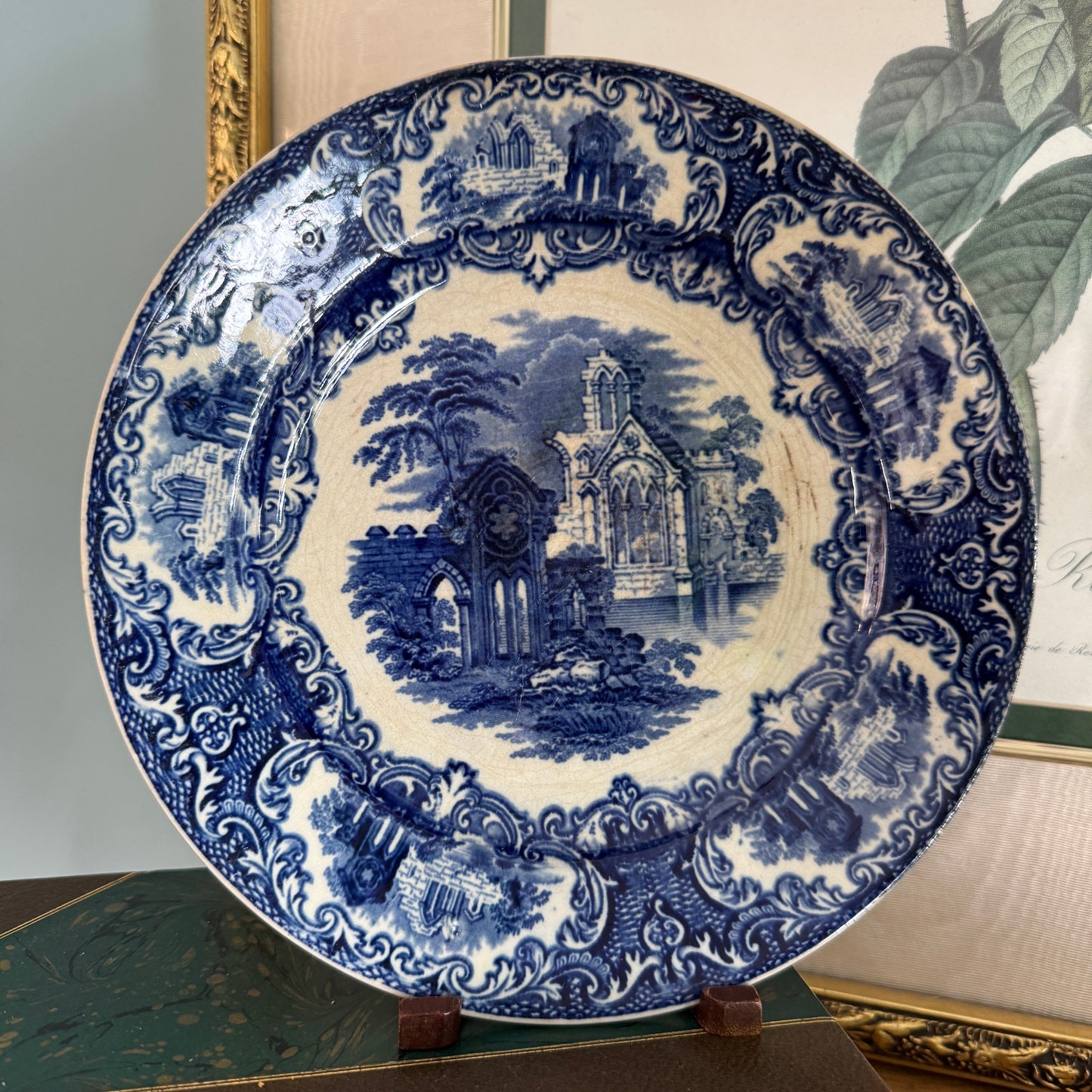 Two  Petrus Regout Maastright Abbey 8-1/2"  Plates Antique