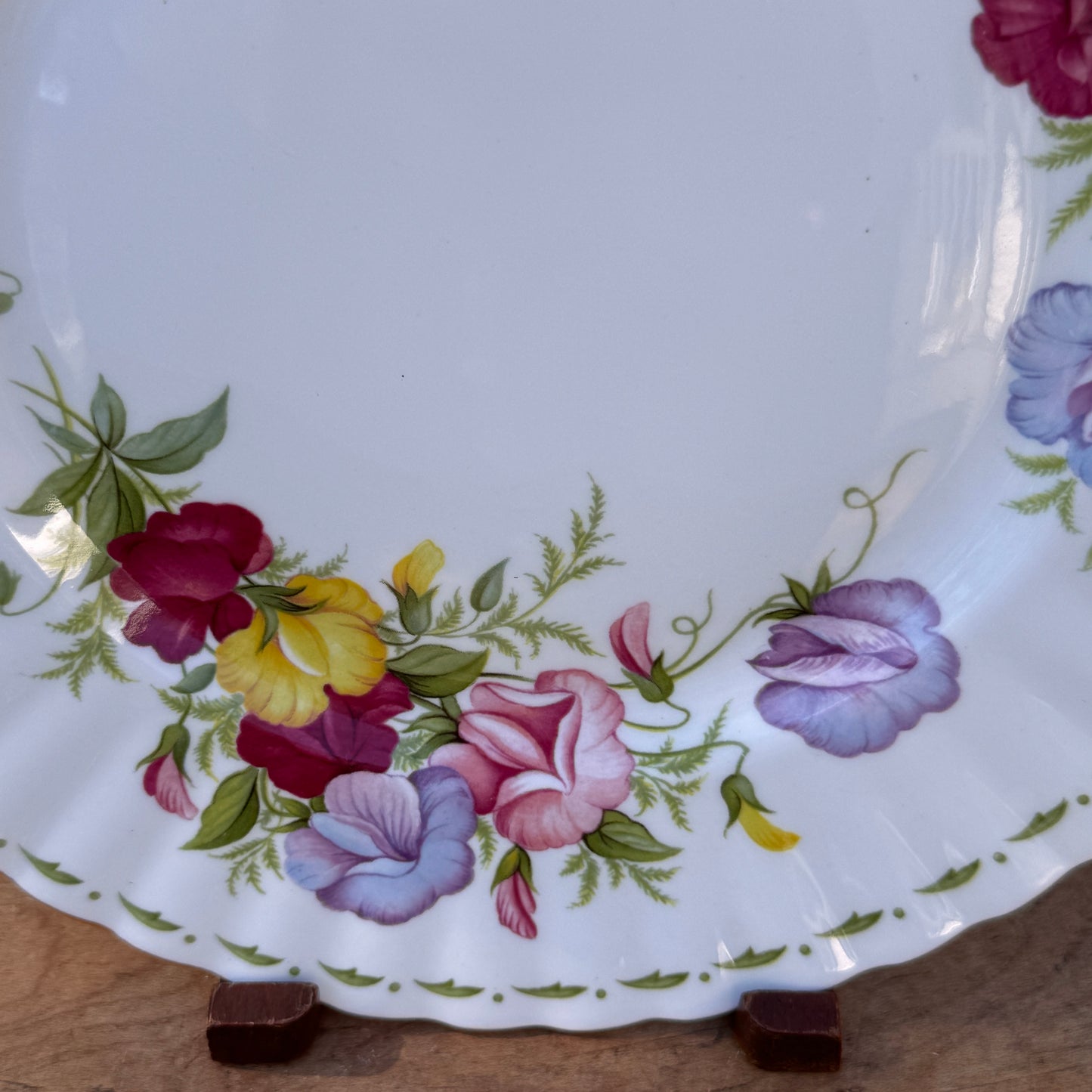 One Royal Albert April Sweet Pea Flower of the Month Bone China Salad Plate