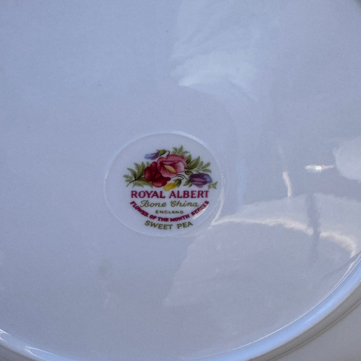 One Royal Albert April Sweet Pea Flower of the Month Bone China Salad Plate