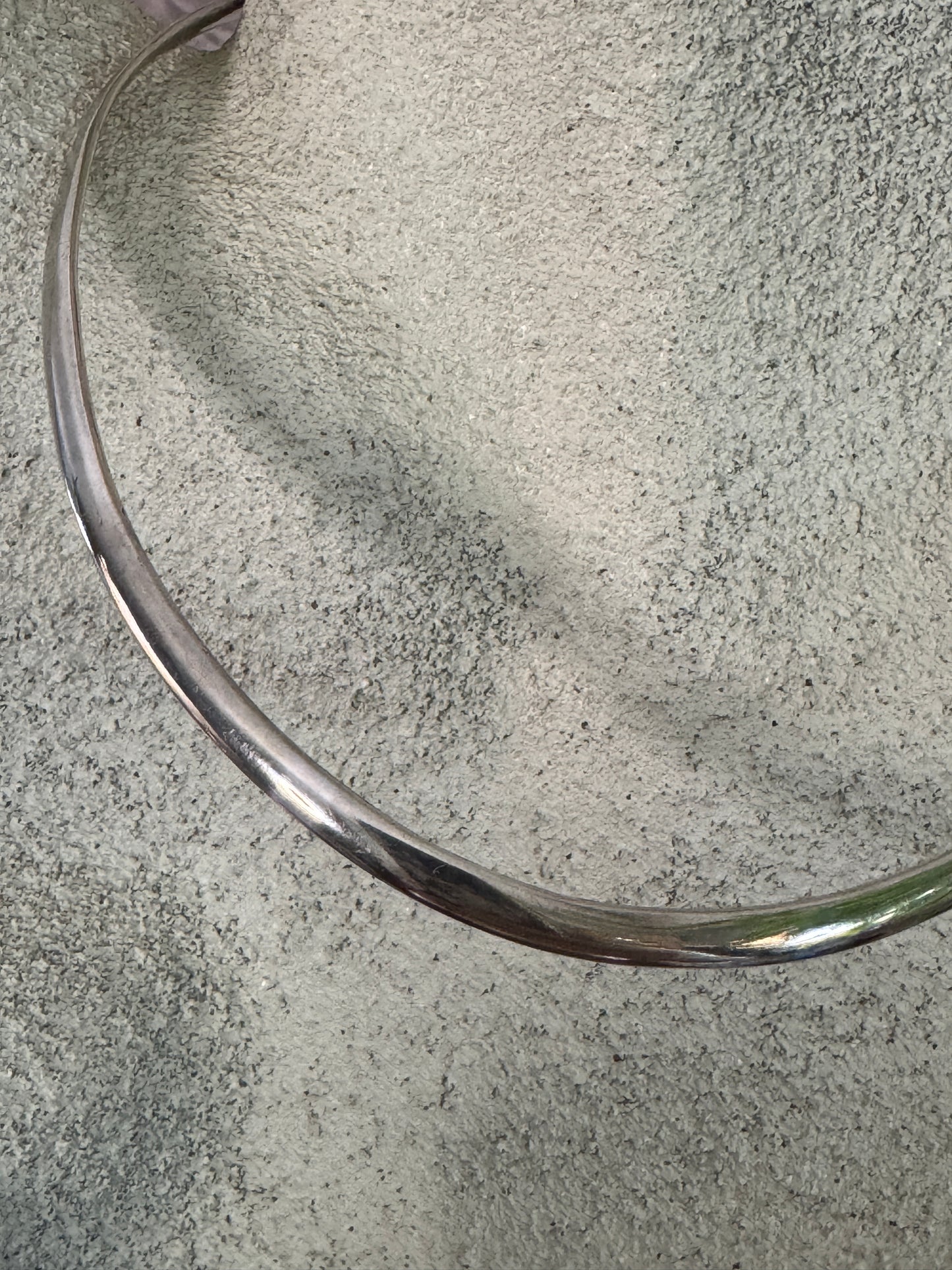 Vintage Bayanihan Modernist Sterling Silver Choker Necklace