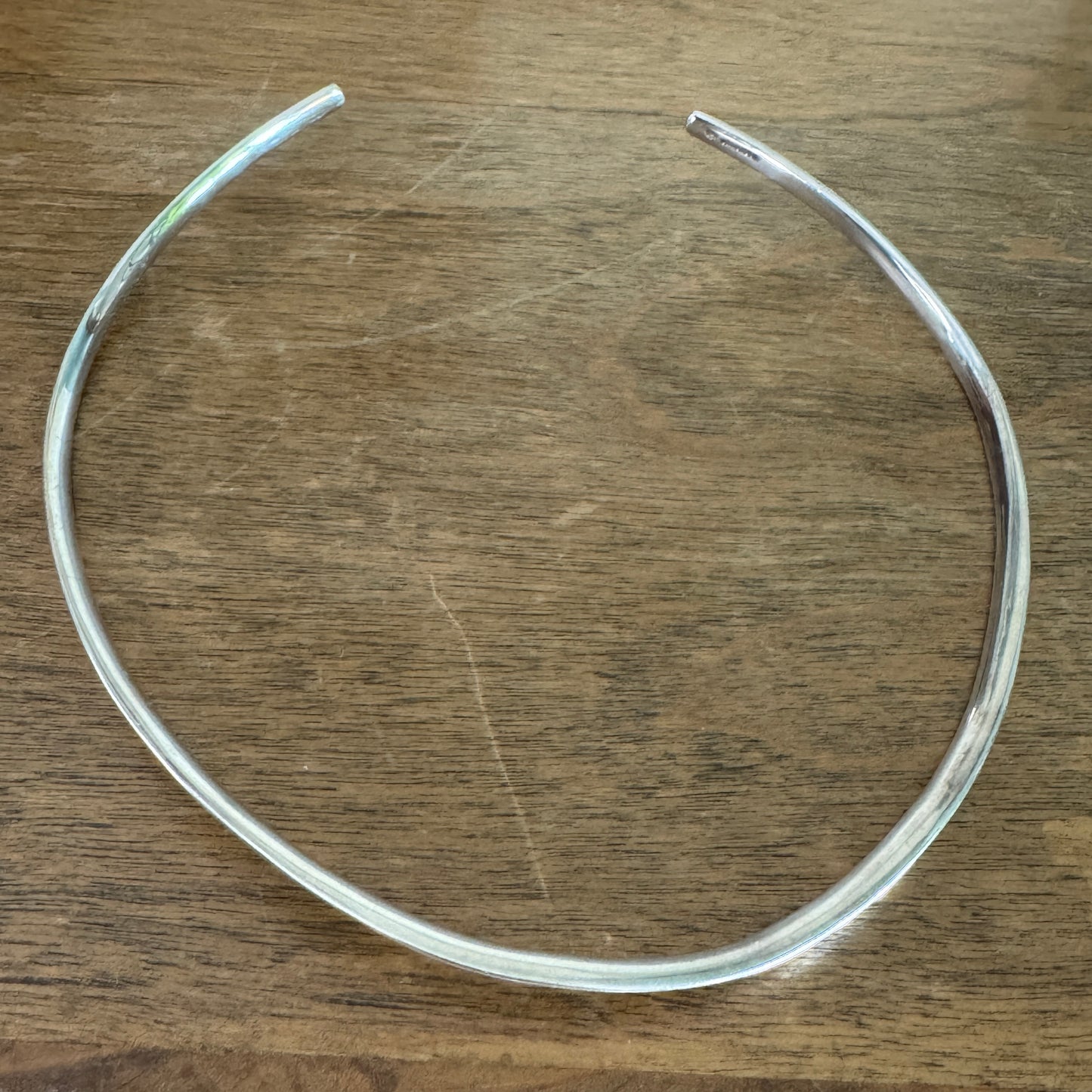 Vintage Bayanihan Modernist Sterling Silver Choker Necklace