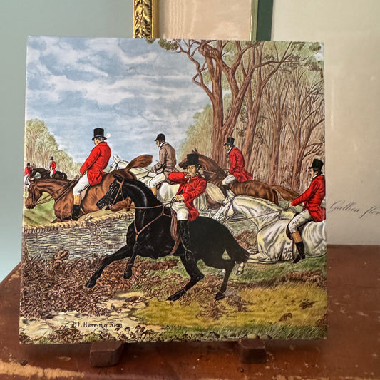 English Hunt Scene Trivet J. F. Herring SR. Artist