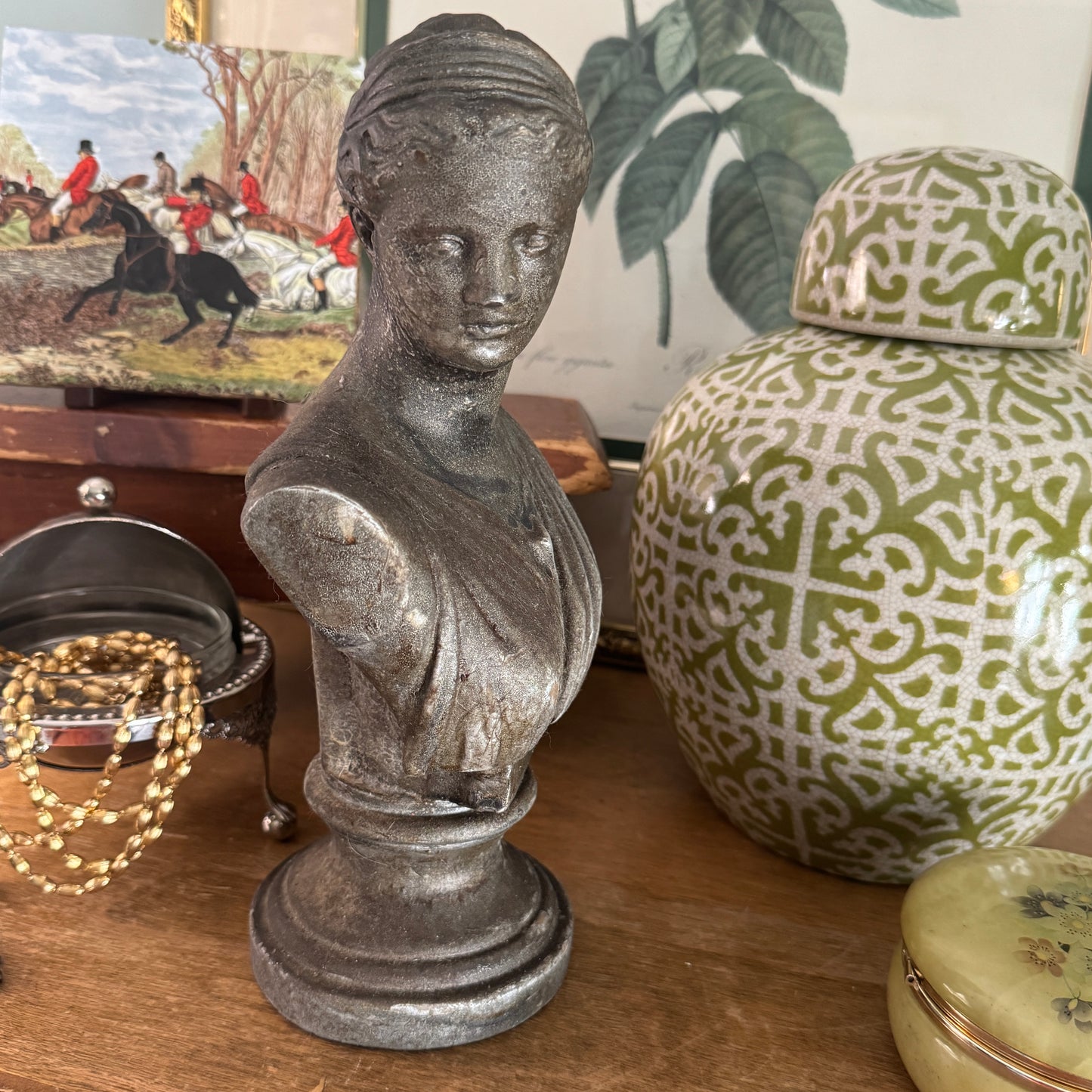 Vintage Hunt Collection Diana Goddess of the Hunt Plaster Bust