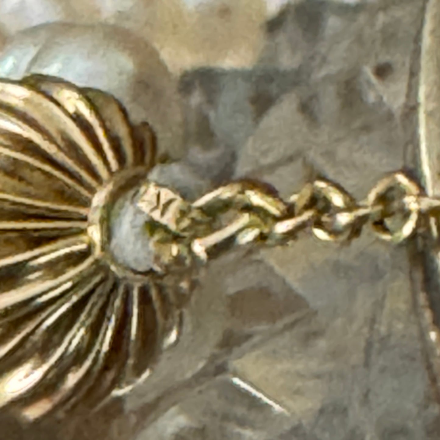 Vintage Five Strand Cultured Pearl 14K Yellow Gold Bracelet