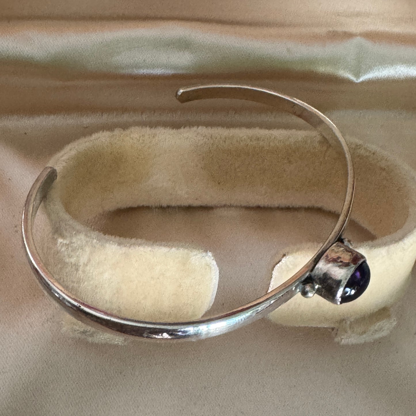 Vintage Navajo Nakai Sterling Silver and Amethyst Bracelet