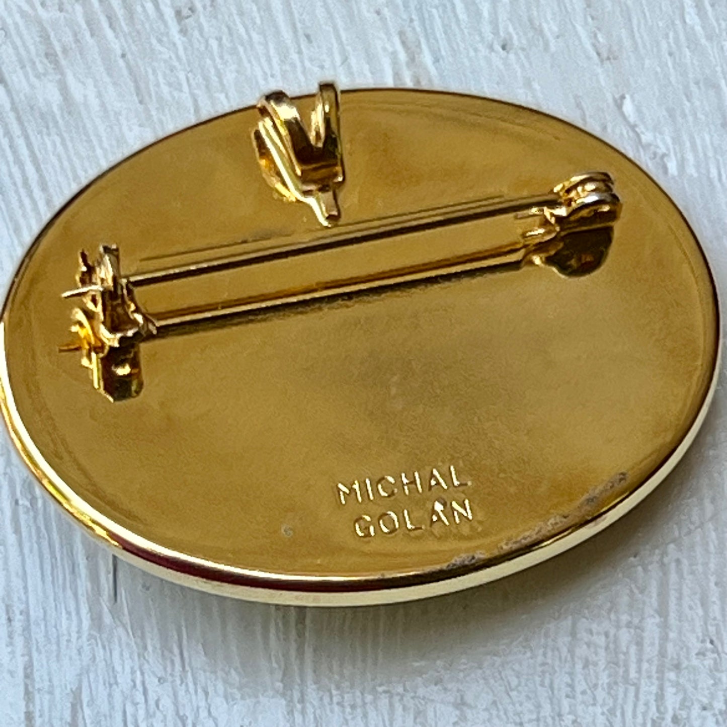 Michal Golan Semi Precious Rhinestone Hand Crafted  Pin