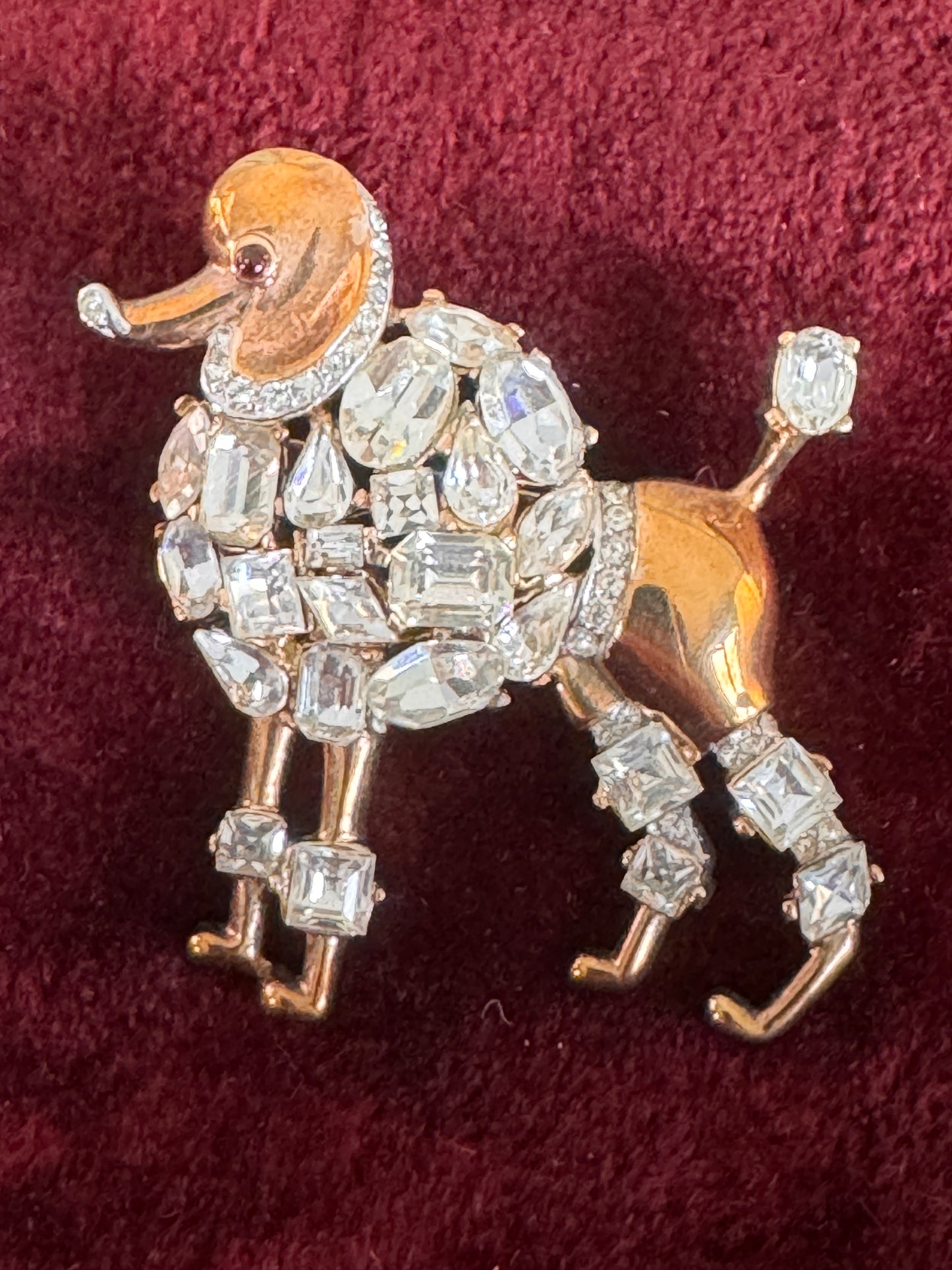Vintage Trifari Jeweled Symphony Poodle Brooch — Alfred Philippe Attribution, c. 1950s