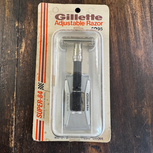 Gillette Adjustable Safety Razor Super 84 Black Beauty Never Used