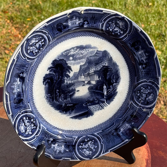 Wedgwood Flow Blue California Pearl Stoneware Plate