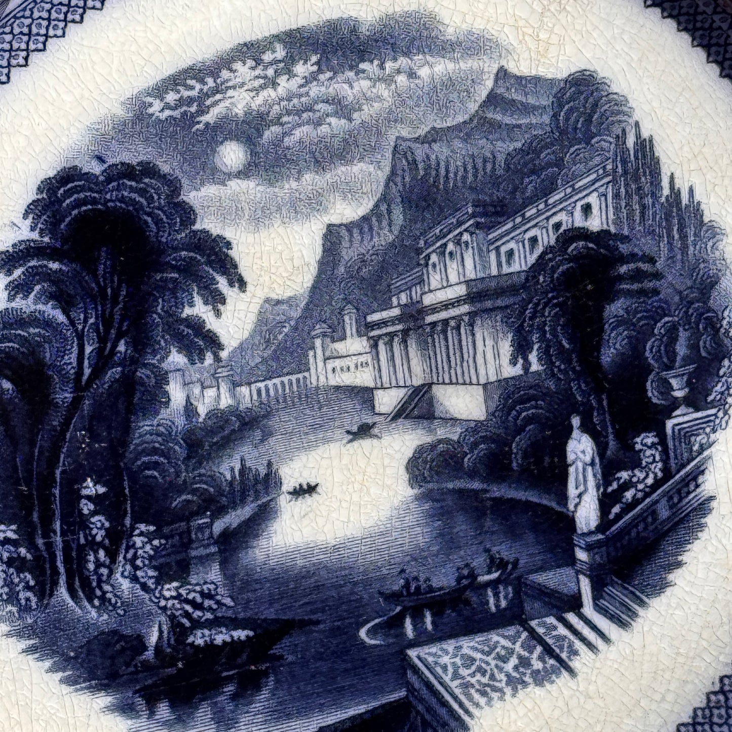 Wedgwood Flow Blue California Pearl Stoneware Plate