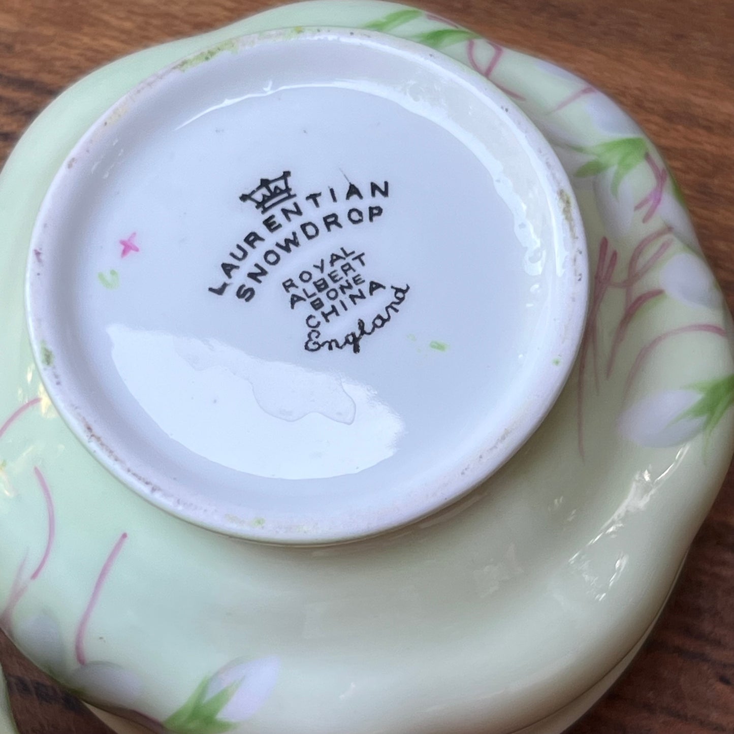 Vintage Royal Albert English Bone China Laurentian Snowdrop Creamer & Open Sugar Bowl