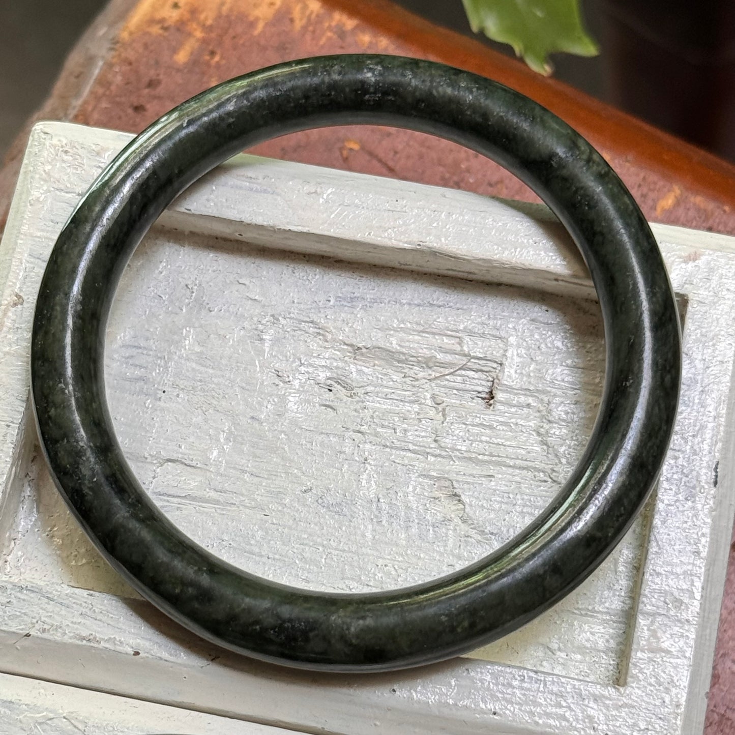 Two New Zealand Jade Greenstone Bangle Bracelets