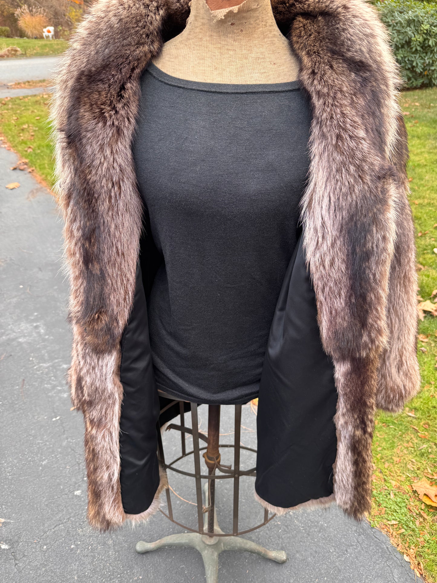 Vintage Weiner's Furs Raccoon Fur Coat Jacket