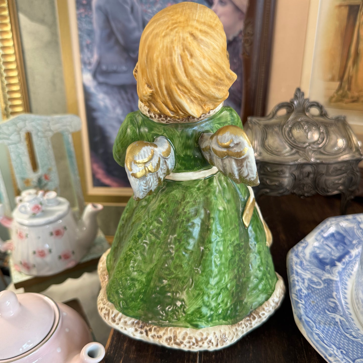 Vintage Goebel Frobek Baroque Angel Christmas Candleholder