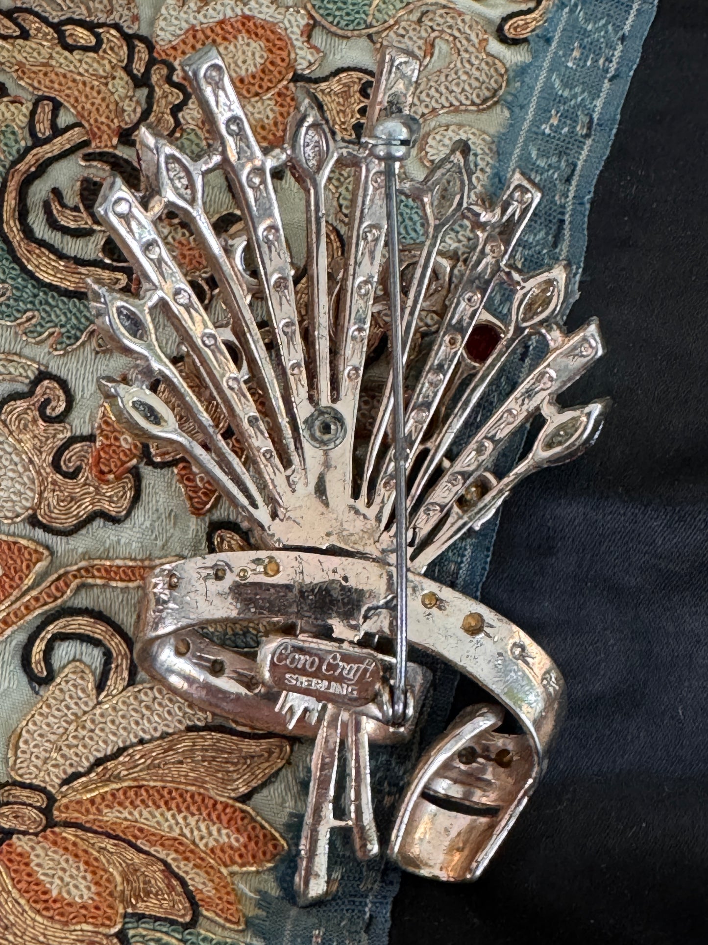 Vintage Corocraft Sterling "Bouquet" Brooch | Alfred Katz 1944 | Book Piece