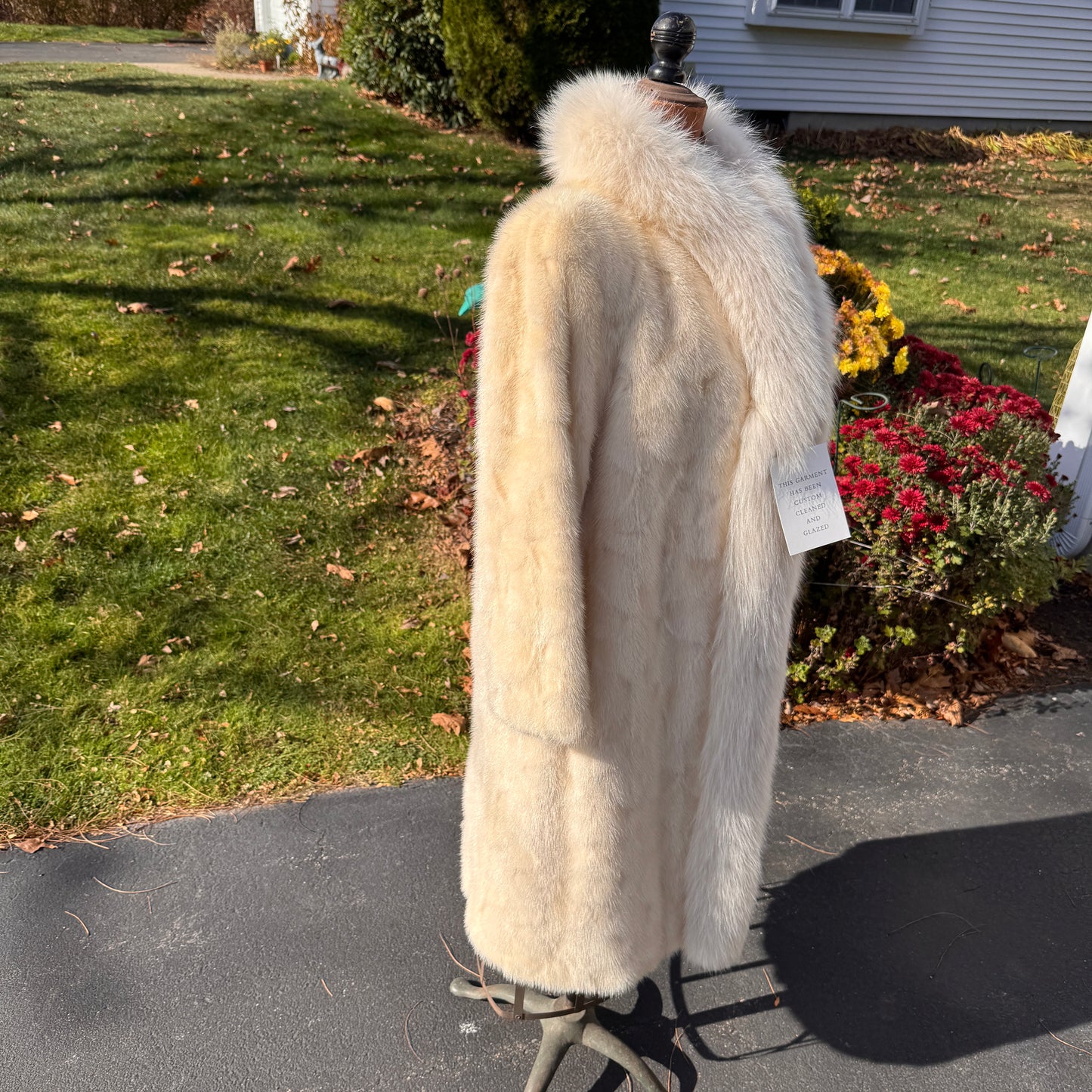 Vintage Robert Neustadter Ivory Mink Fur Coat Small