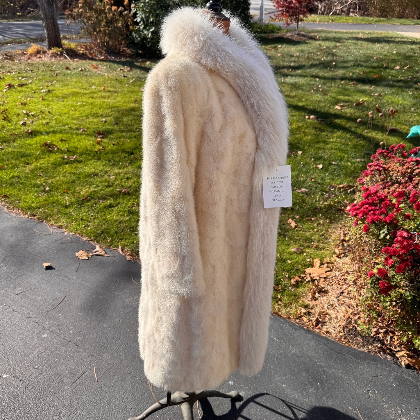 Vintage Robert Neustadter Ivory Mink Fur Coat Small