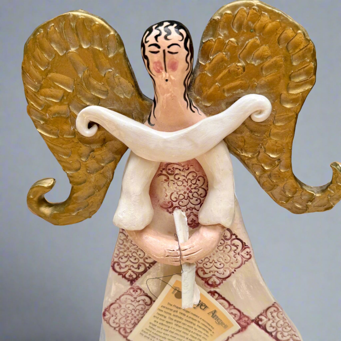 Justine Ferreri Hand Made Pottery Prayer Angel