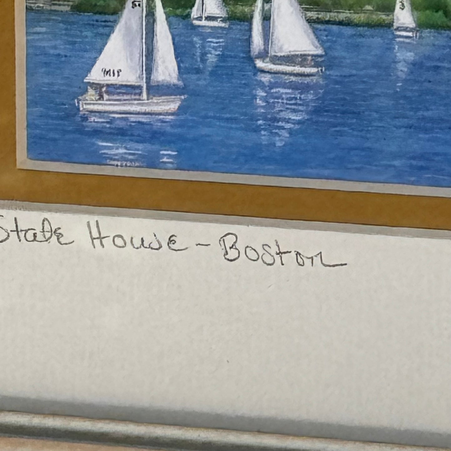 State House - Boston Framed & Signed Lithograph P.J. Szufnarowski