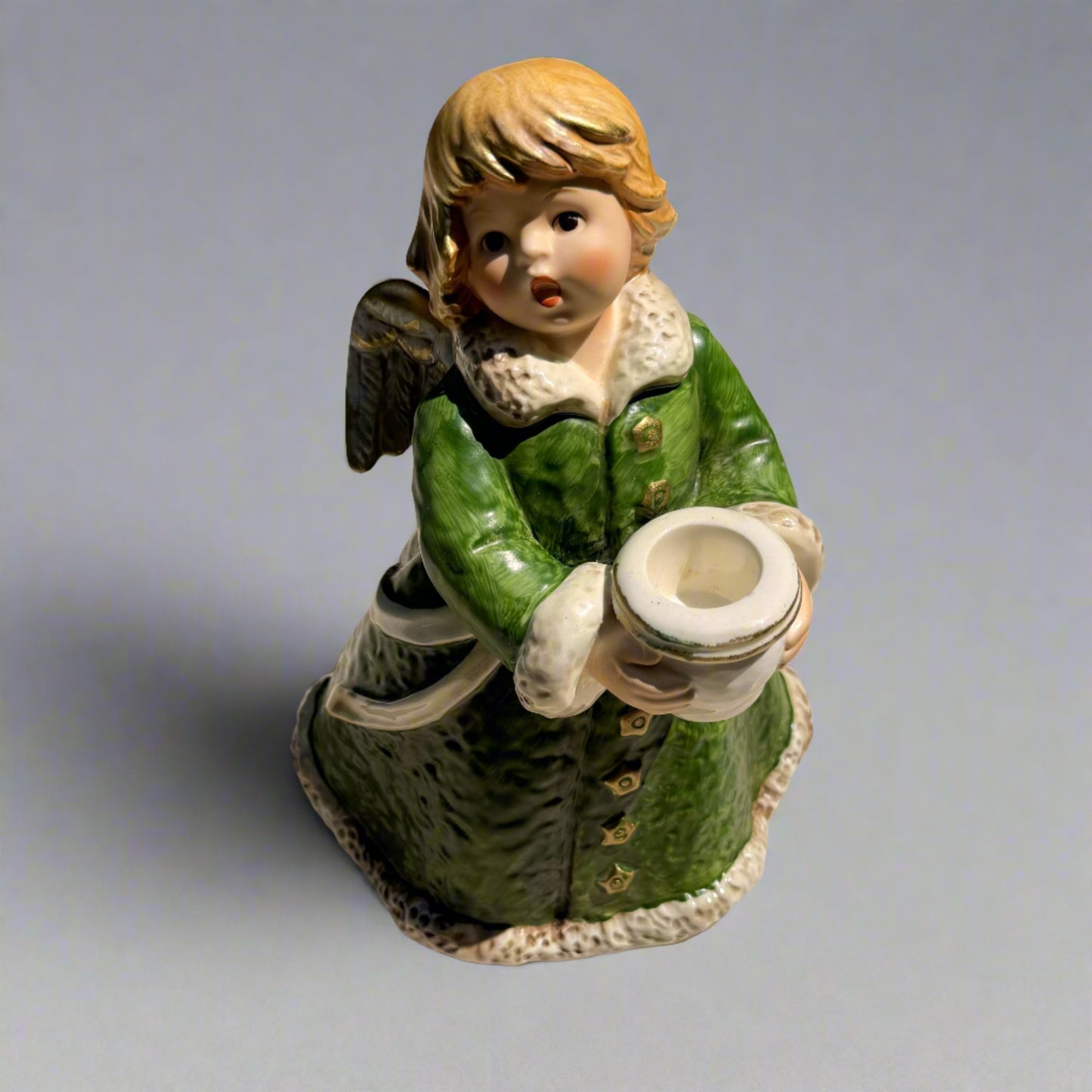 Vintage Goebel Frobek Baroque  Angel Christmas Candleholder