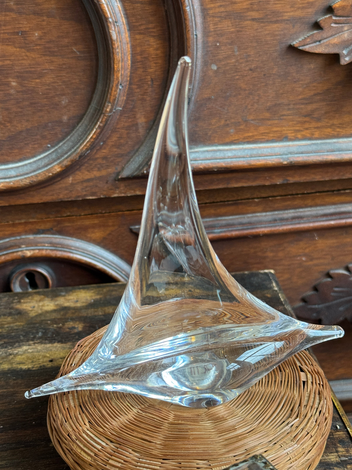 Vintage Oggetti Murano Art Glass Sailboat Sculpture, 6"