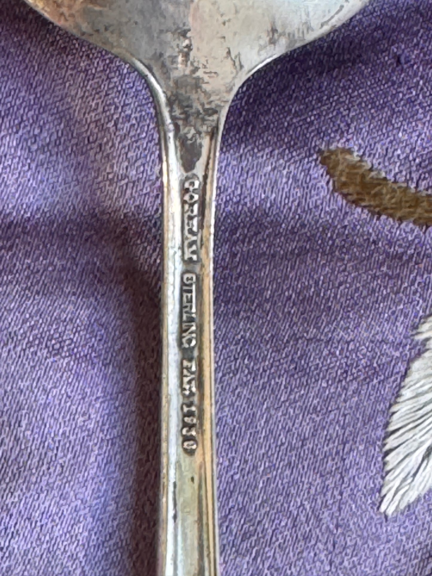 Gorham Greenbrier Sterling Silver 6-Piece Flatware Set, 1938 — Carving Set, Serving Spoons & Pie Server