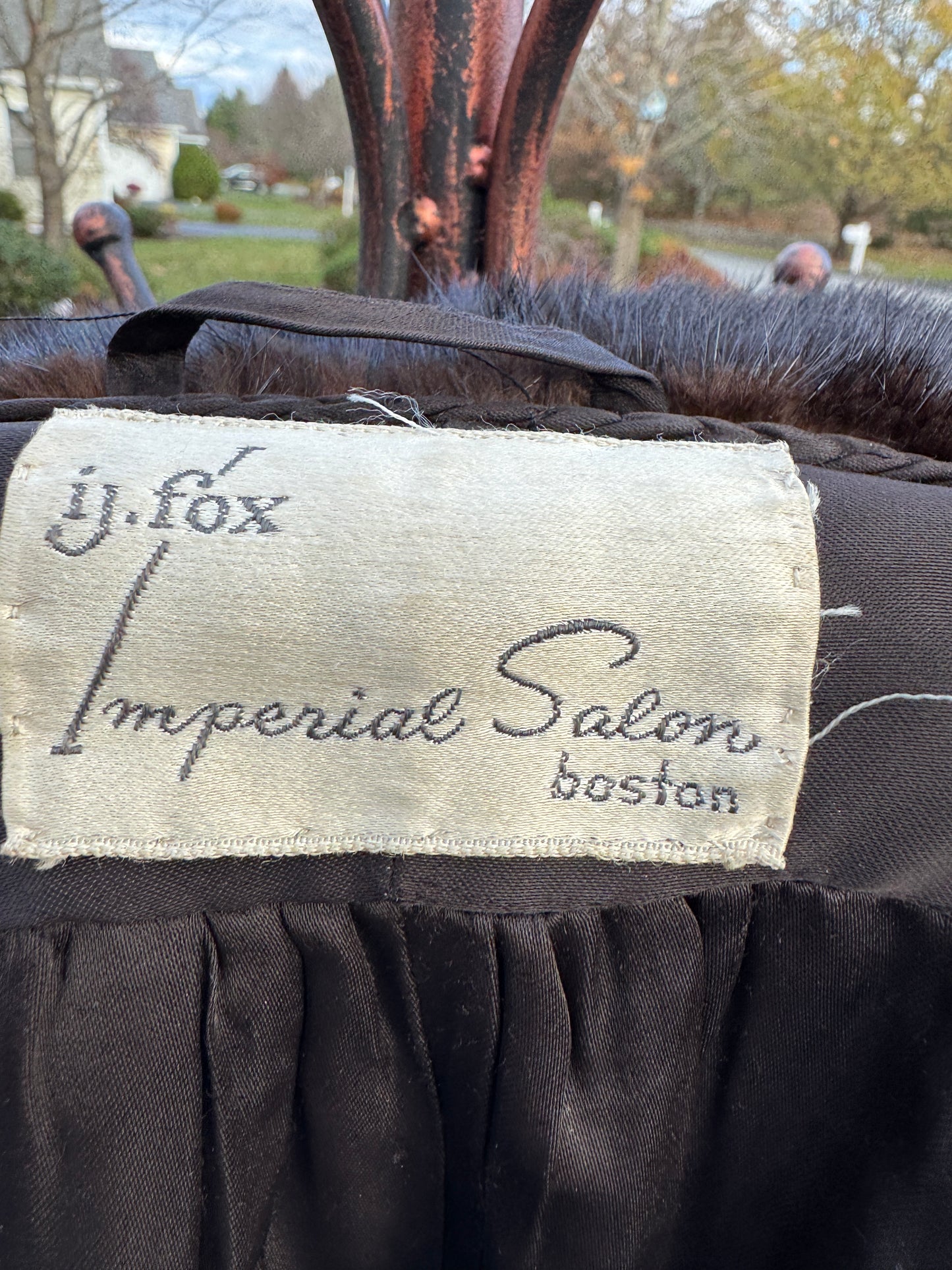 Vintage I. J. Fox Imperial Salon Boston Dark Mink Coat & Hood