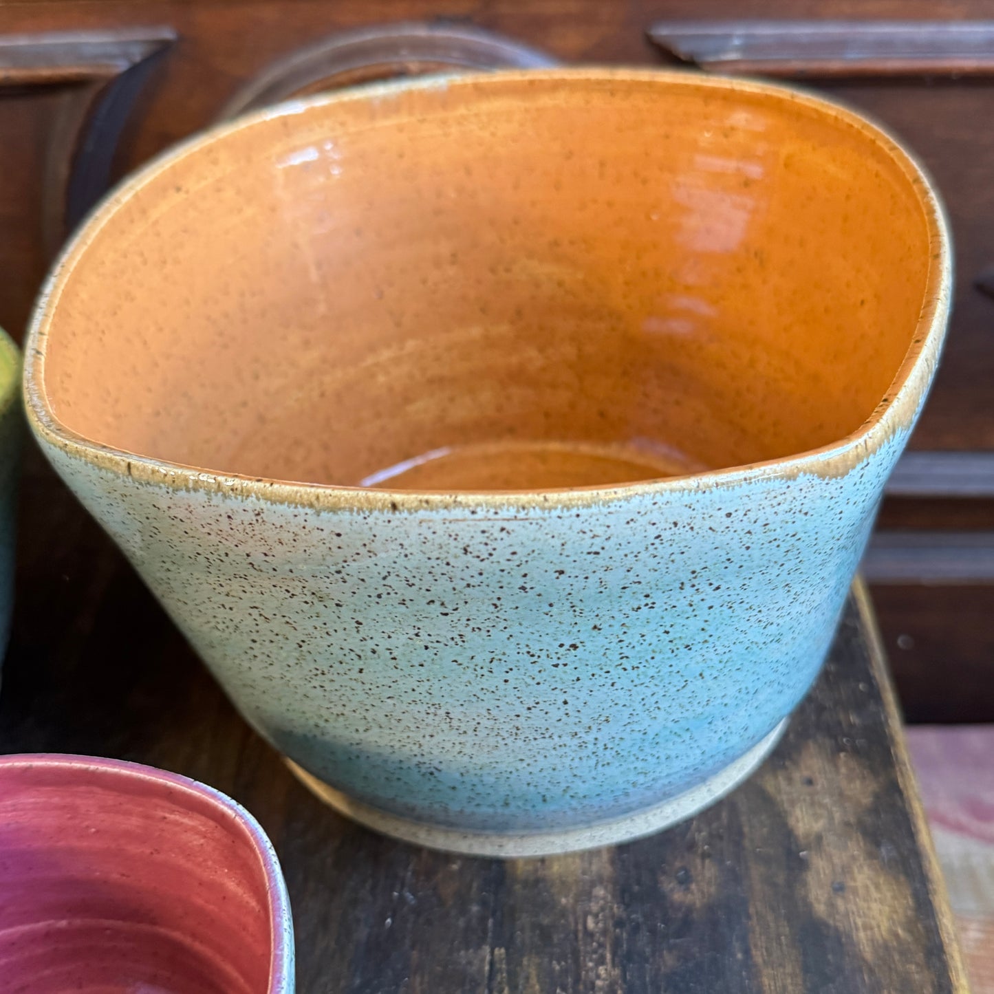 Alexandra Geller Signed Three Piece Nested Pottery Bowl Set