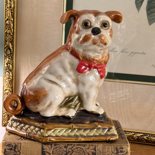 English Staffordshire Pug Dog Figurine