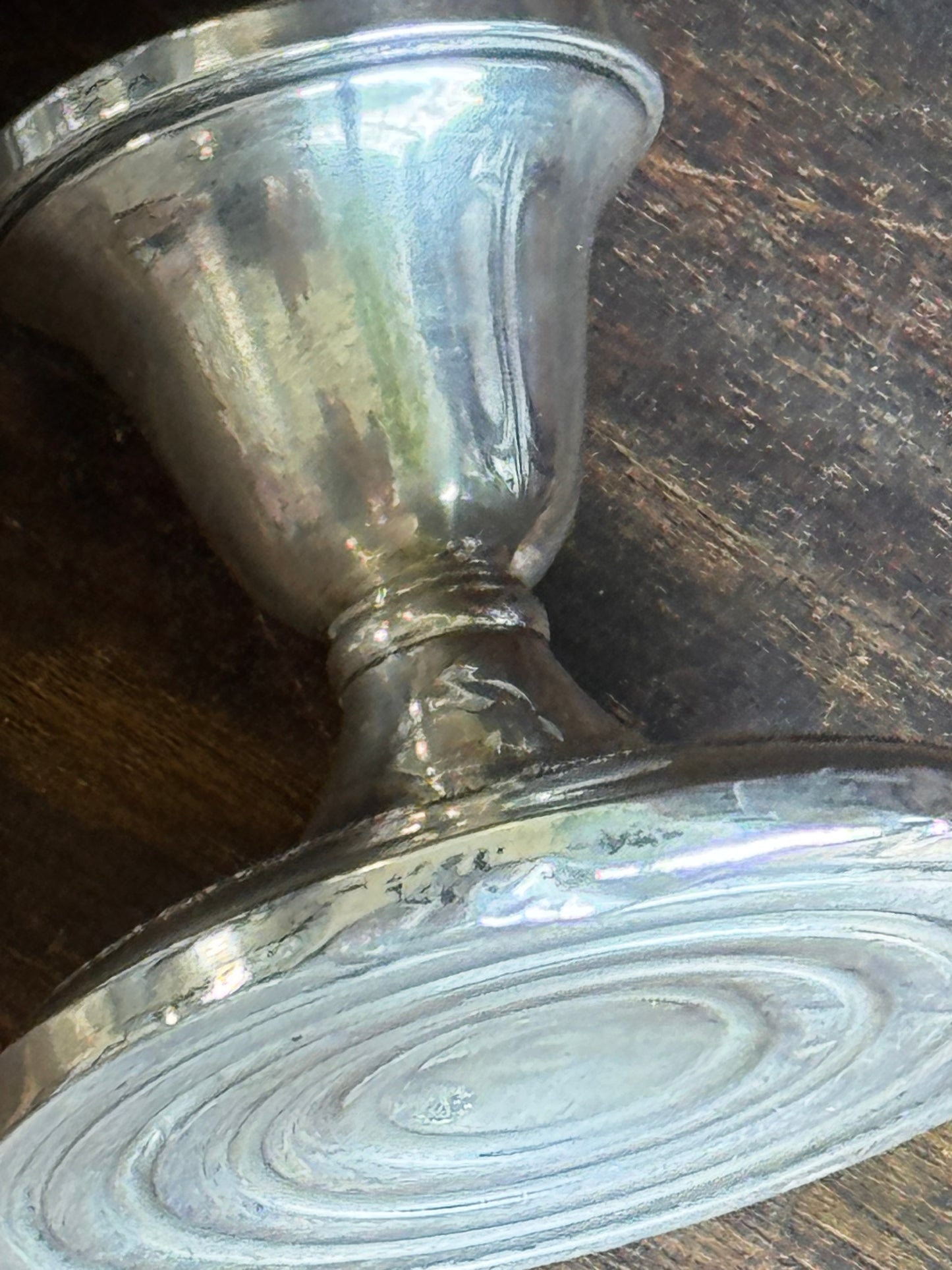 Much-Loved Mid-Century Sterling Silver Candleholders — Cement Filled, Set of 2