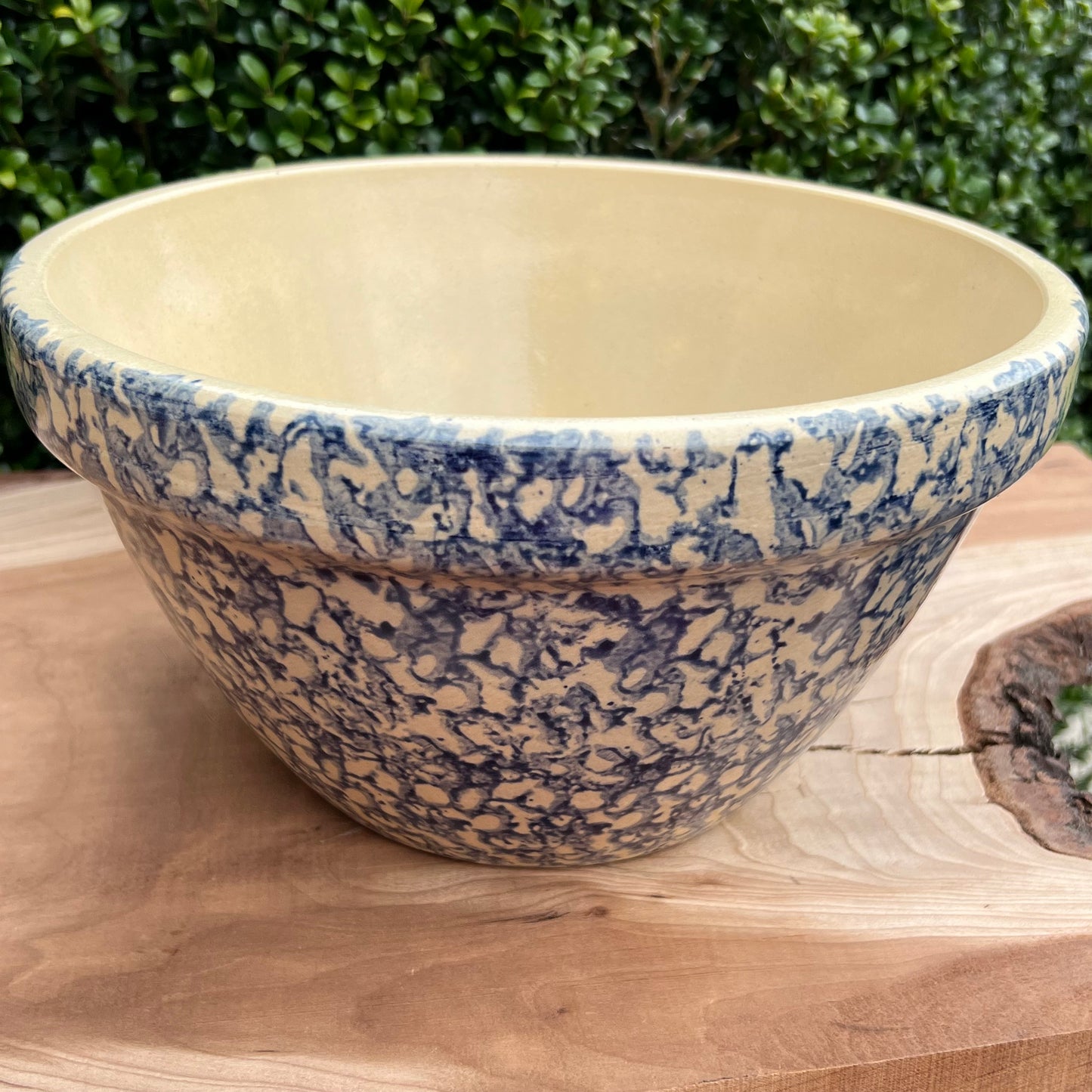 Vintage Robinson Ramsbottom Blue Spongeware Mixing Bowl