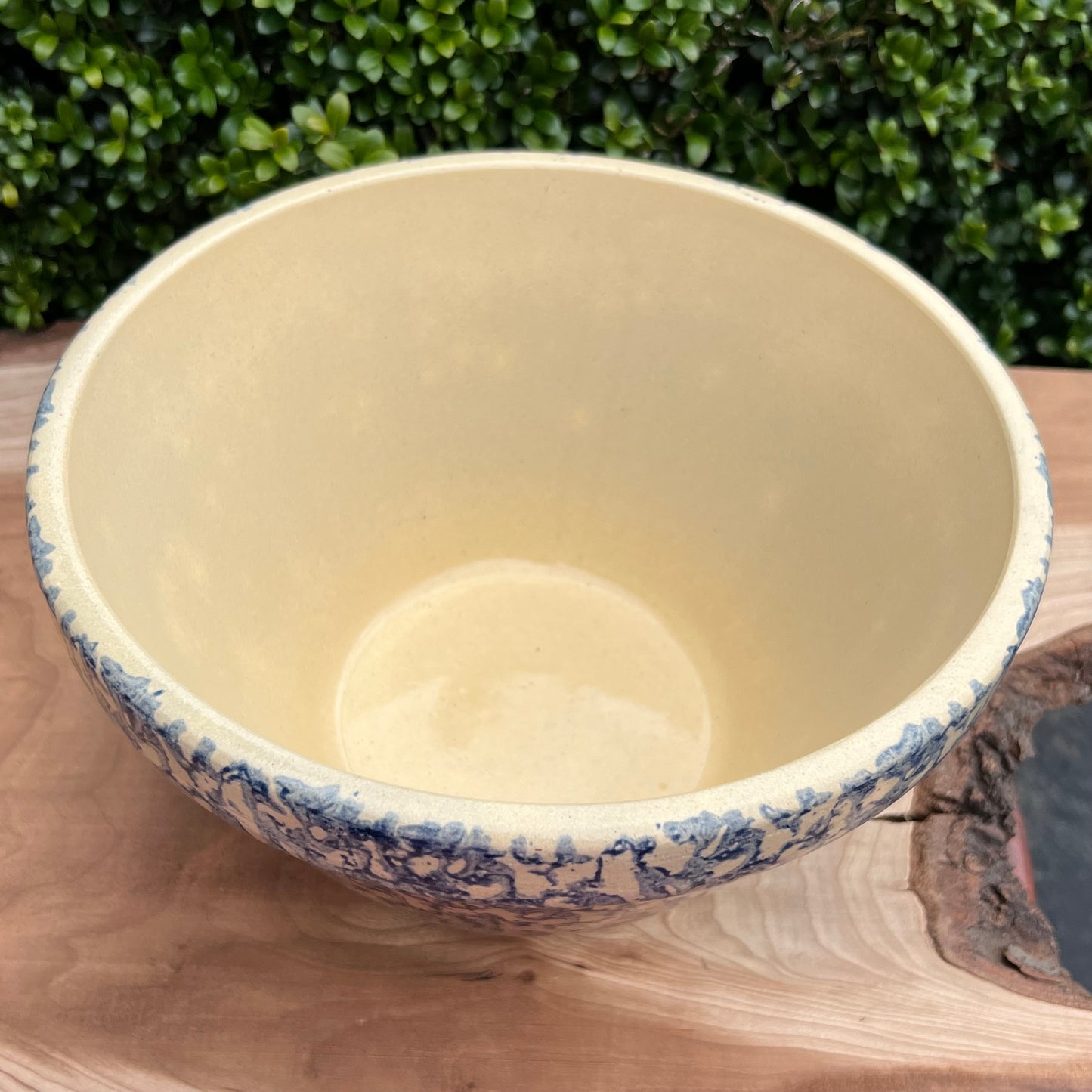 Vintage Robinson Ramsbottom Blue Spongeware Mixing Bowl