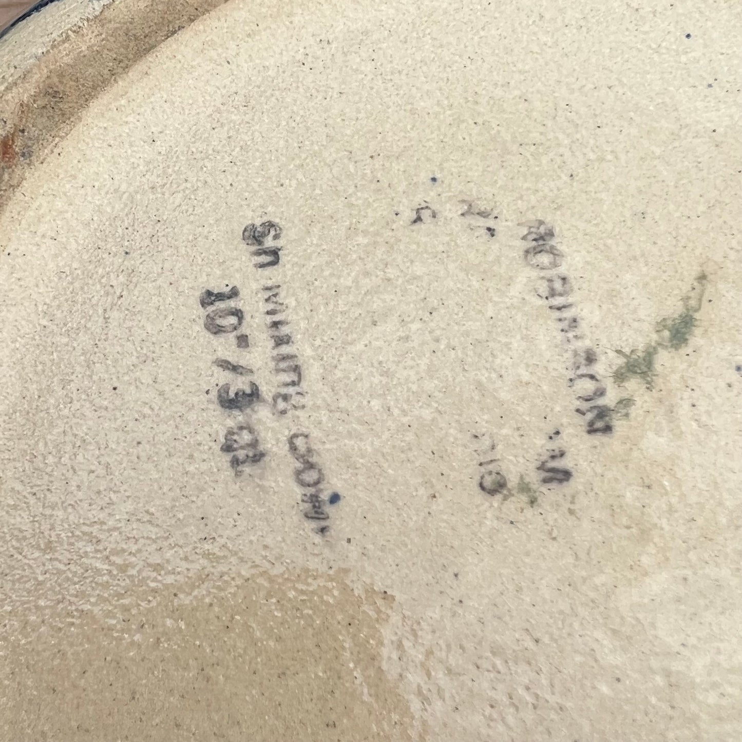 Vintage Robinson Ramsbottom Blue Spongeware Mixing Bowl