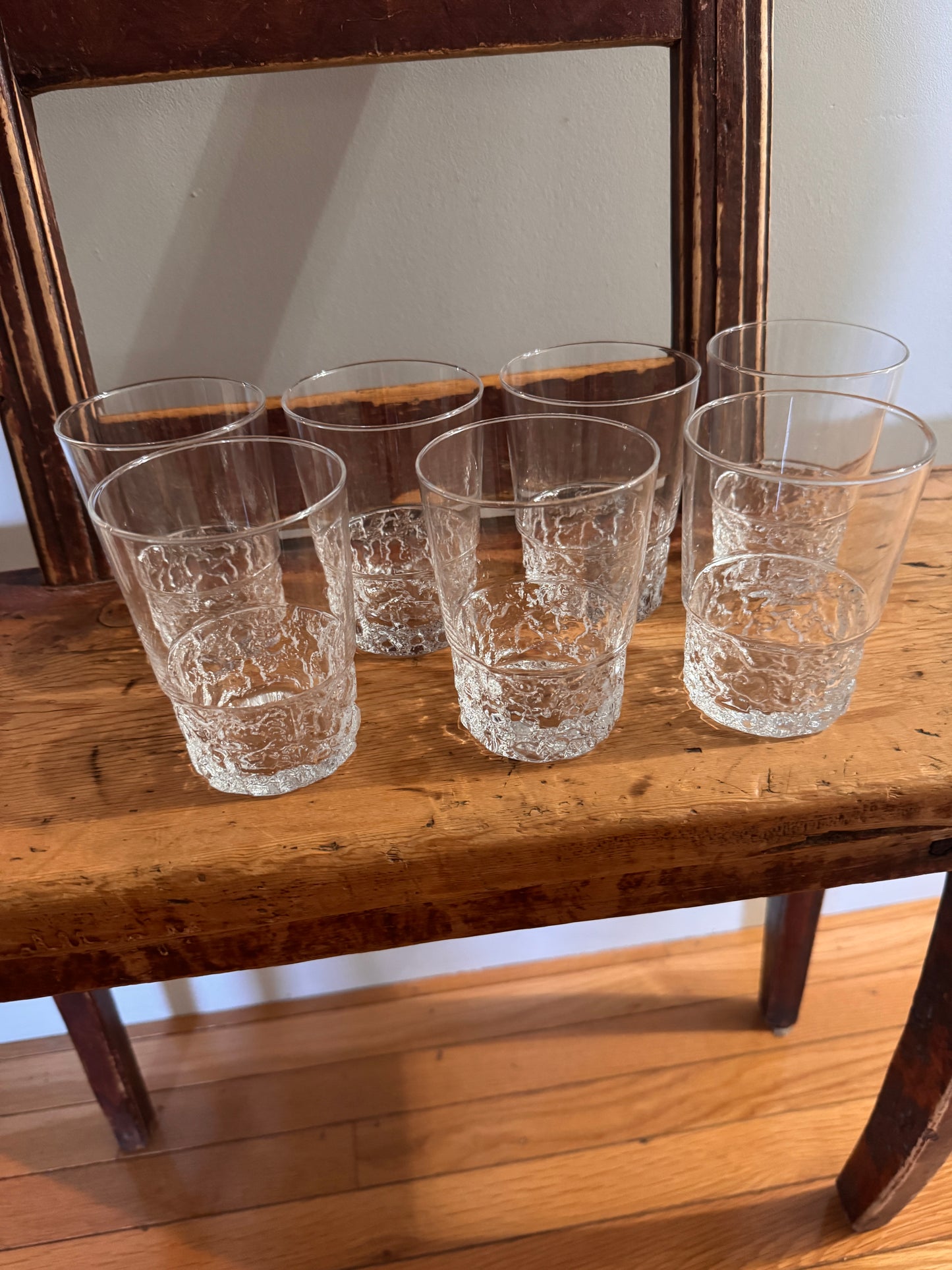 Set of 7 Iittala Kimara Tumbler Glasses by Timo Sarpaneva, Finland, c. 1970s