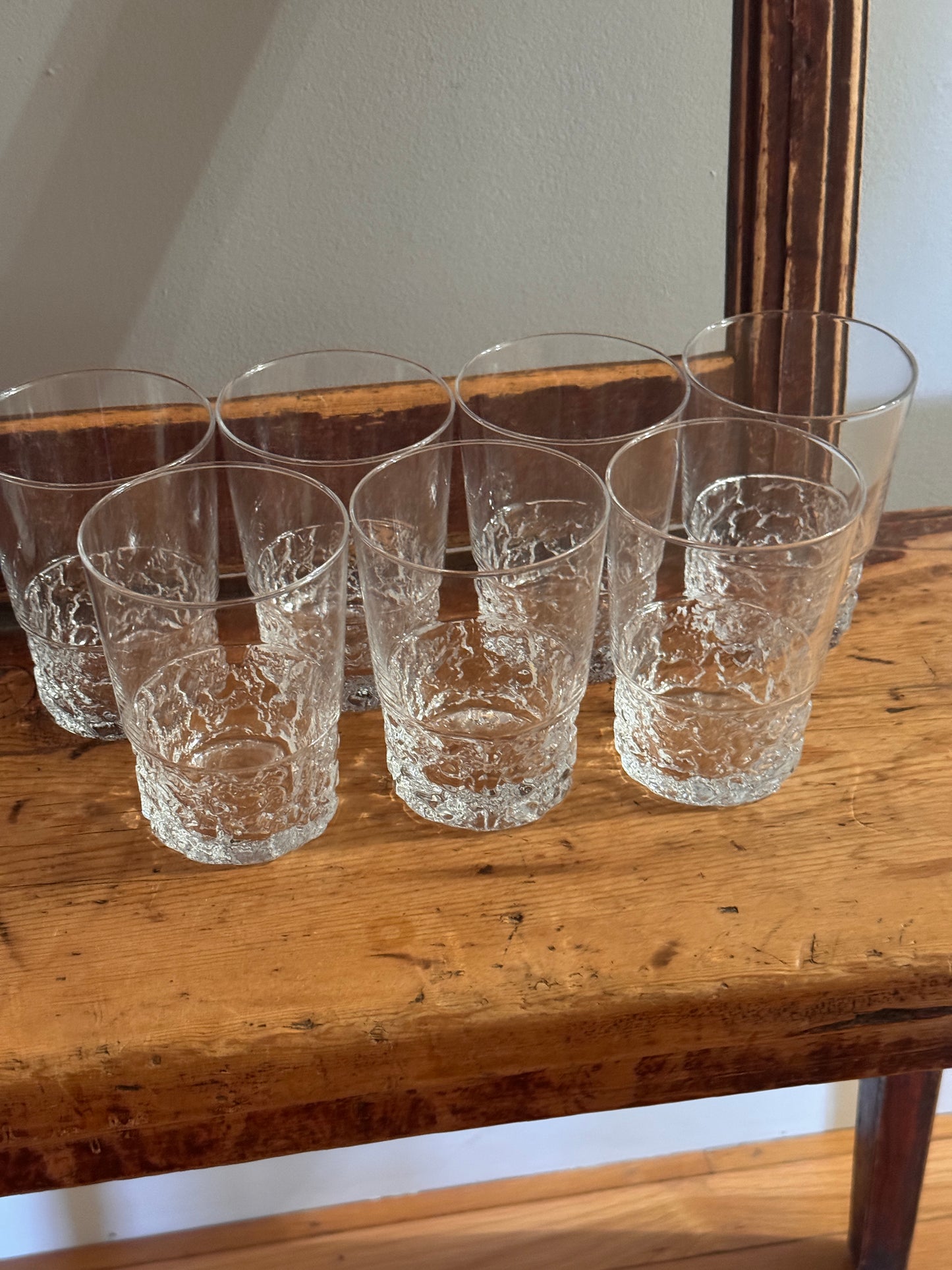 Set of 7 Iittala Kimara Tumbler Glasses by Timo Sarpaneva, Finland, c. 1970s