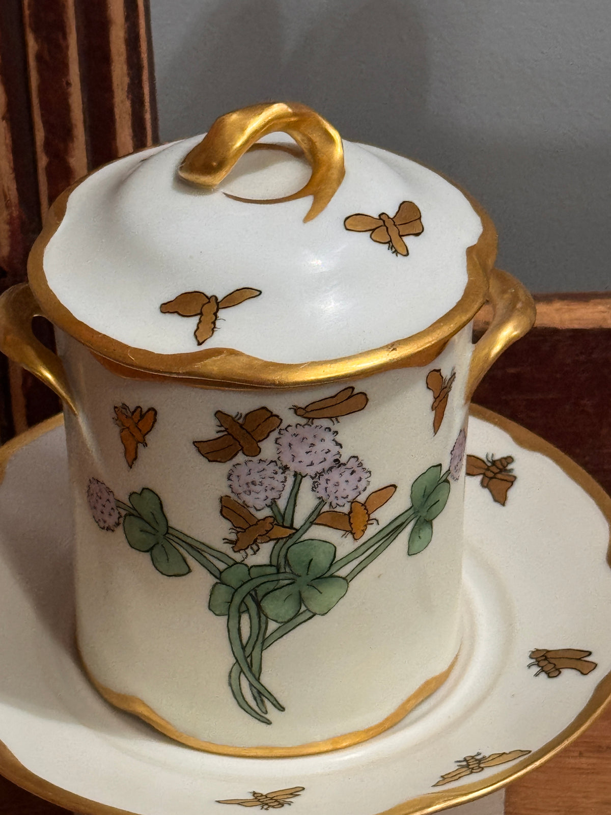 2 Pc J&C Louise Bavaria Porcelain Condensed Milk Container