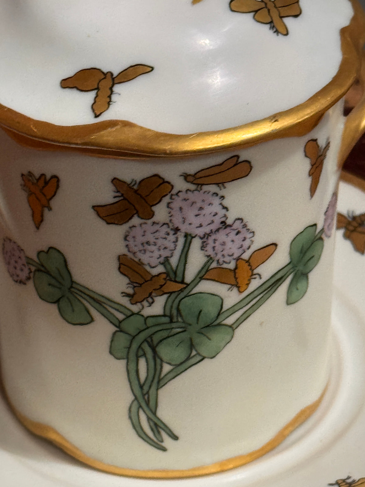 2 Pc J&C Louise Bavaria Porcelain Condensed Milk Container